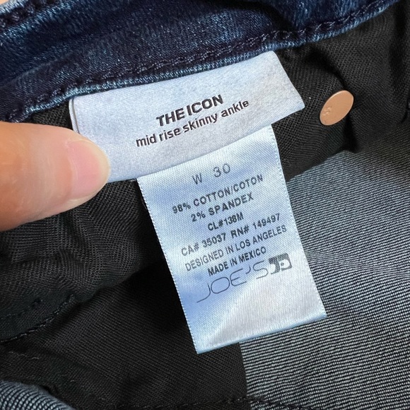 Joe’s The Icon Mid Rise Ankle Skinny Dolphin Hem Jeans - Picture 9 of 11